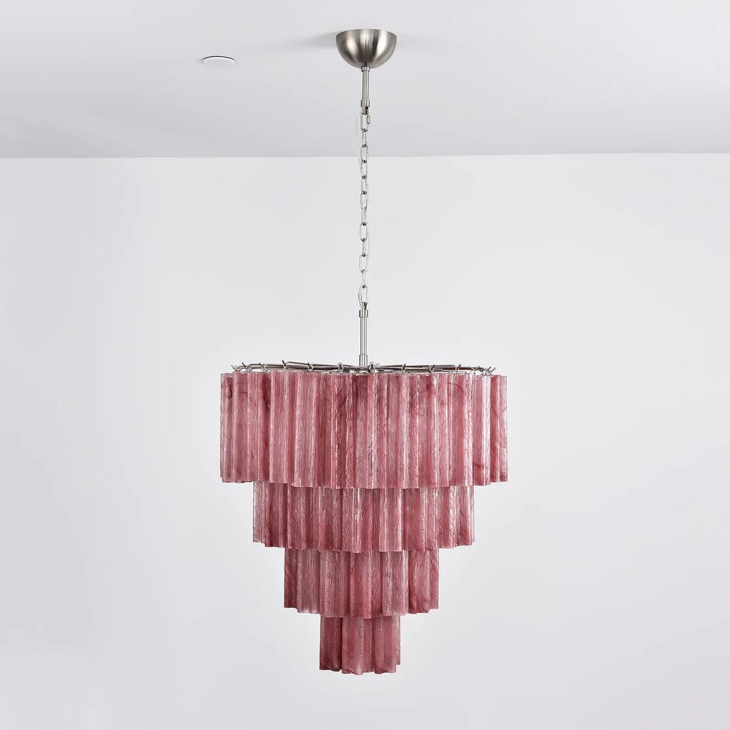 Murano Red Glass Tubes Chandelier product image