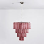 Murano Red Glass Tubes Chandelier product image