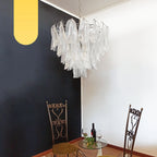 Murano Glass Leaves Transparent Chandelier product image