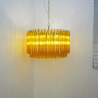 Murano Round Prisms Amber Chandelier product image