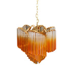 Murano Shaded Amber Prism Chandelier by Bling Lighting Studio