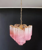 Murano Shaded Pink Prism Chandelier additional product view