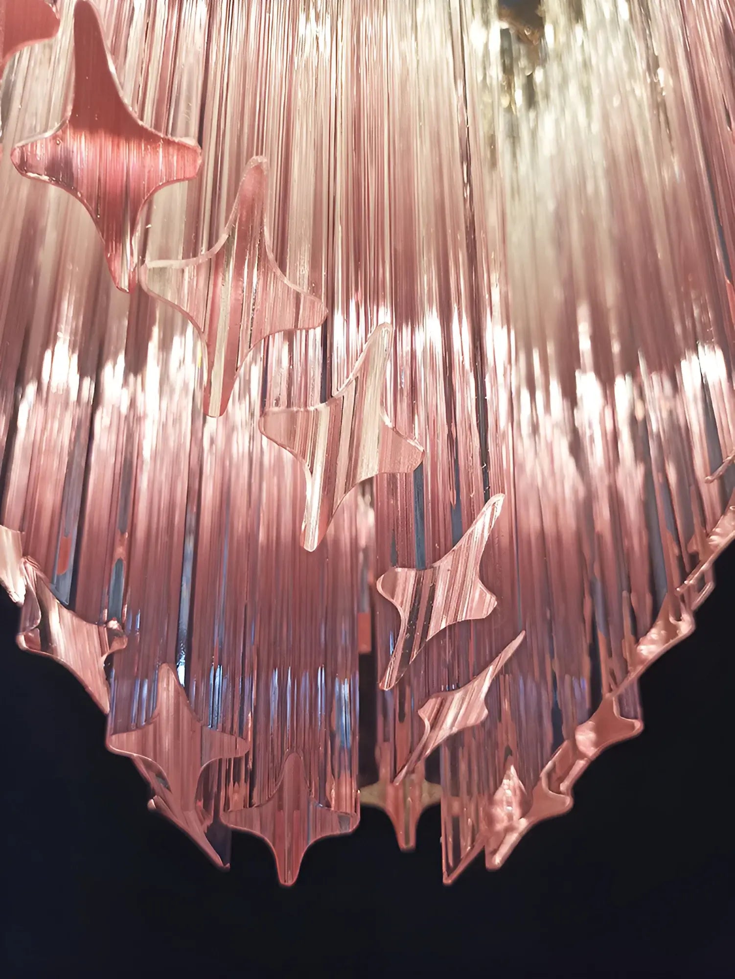 Murano Shaded Pink Prism Chandelier product image
