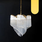 Murano Shaded Trasparent Prism Chandelier product image