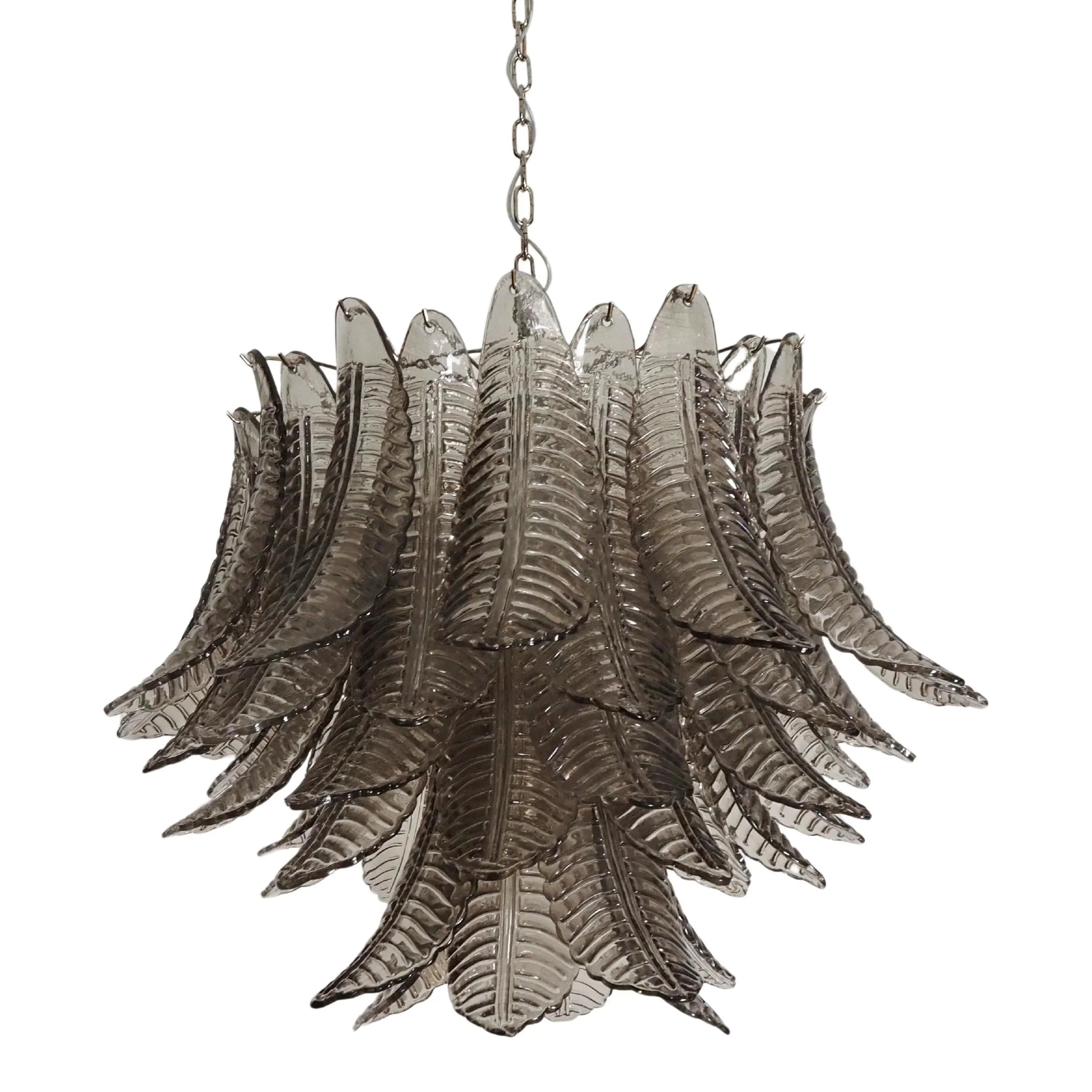 Murano Smoked Ferns Glass Chandelier product image