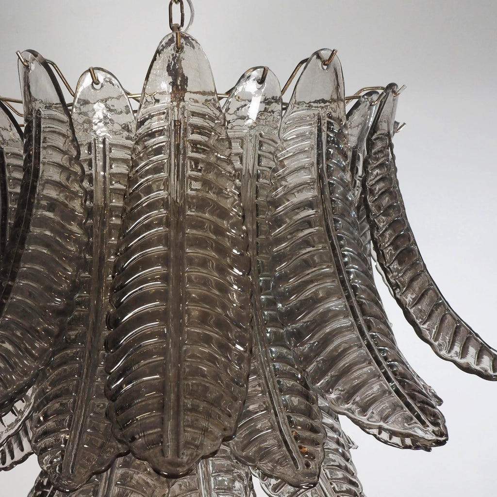 Murano Smoked Ferns Glass Chandelier product image