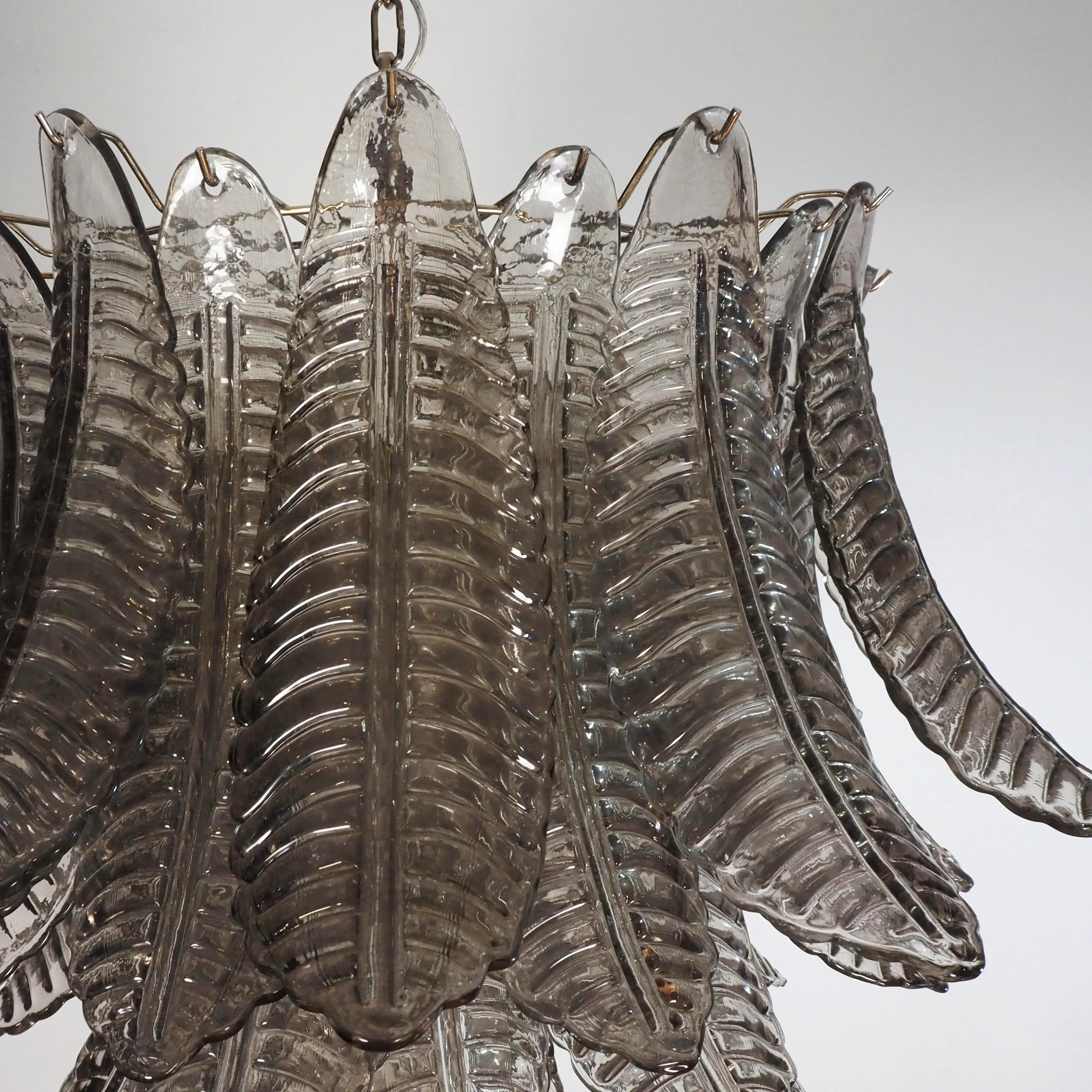 Murano Smoked Ferns Glass Chandelier product image