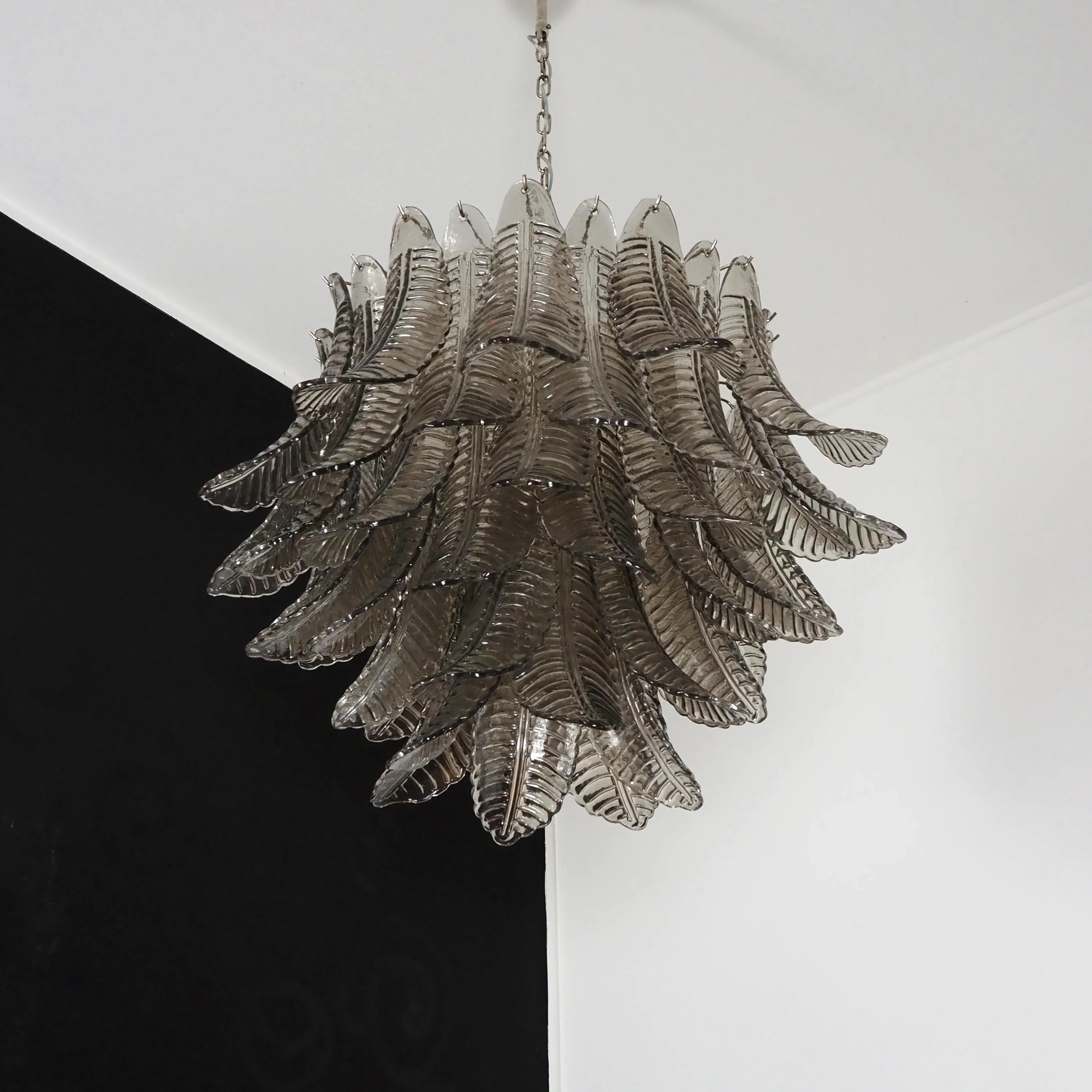 Murano Smoked Ferns Glass Chandelier product image