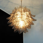 Murano Smoked Ferns Glass Chandelier product image