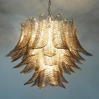 Murano Smoked Ferns Glass Chandelier product image