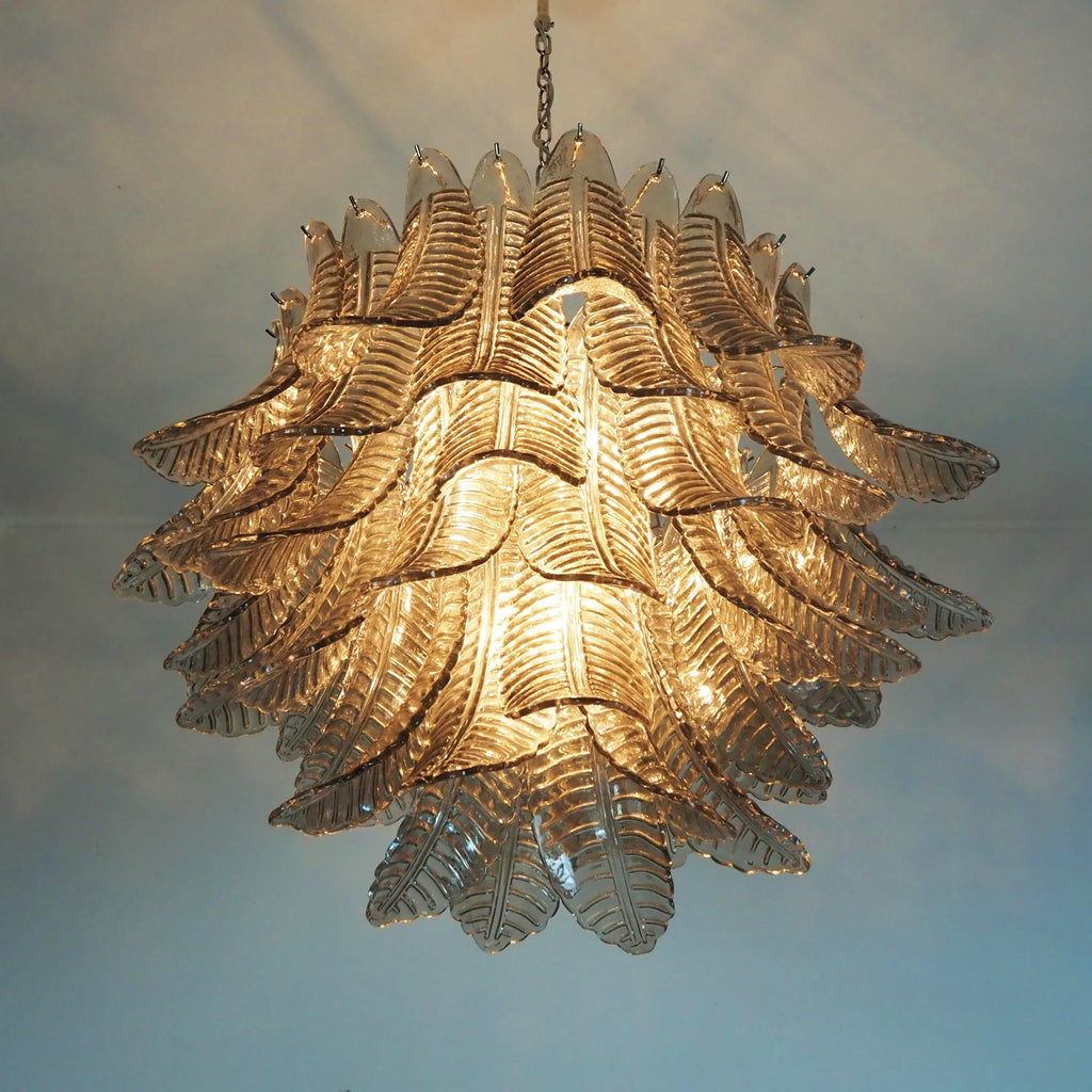 Murano Smoked Ferns Glass Chandelier product image