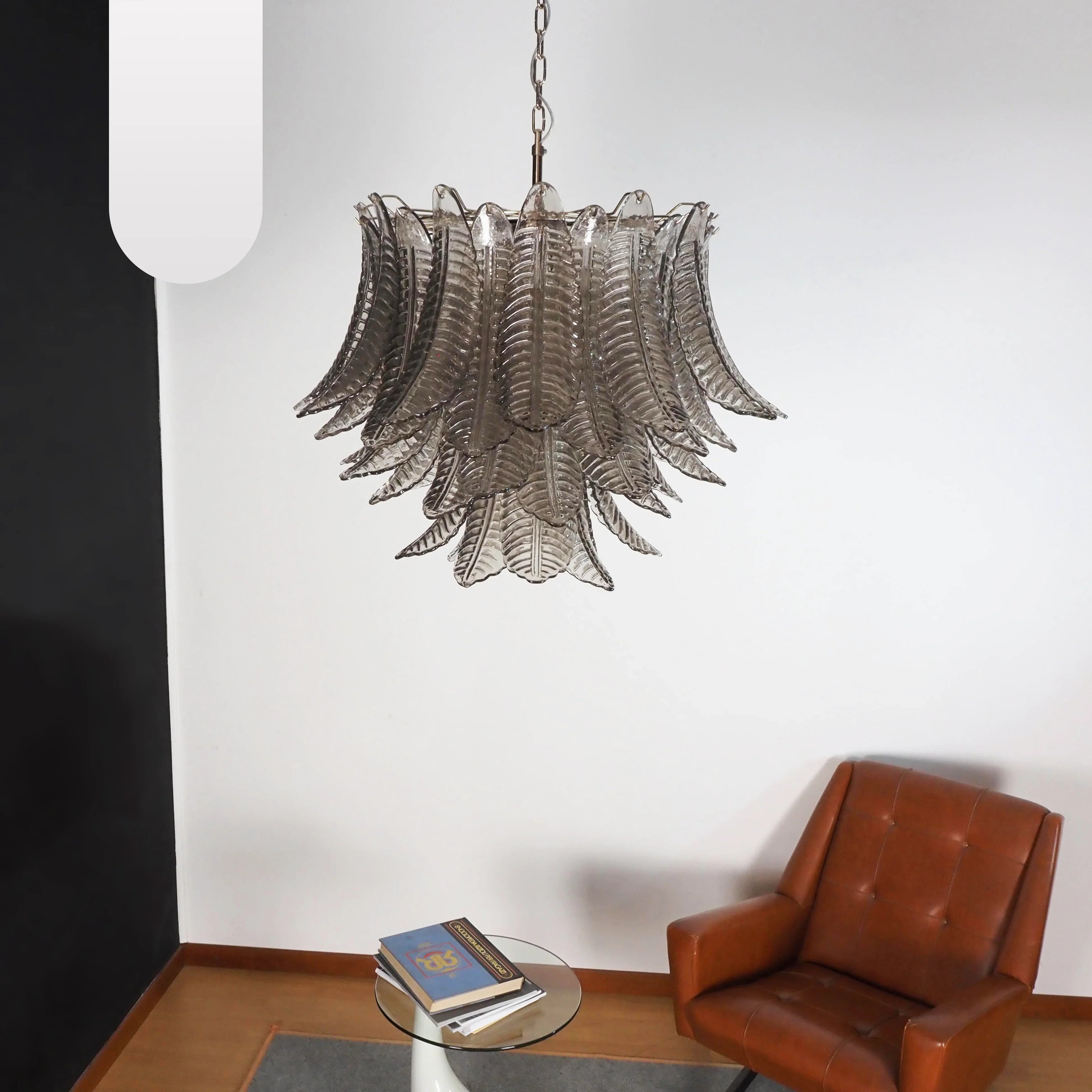 Murano Smoked Ferns Glass Chandelier product image