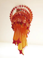 Murano Spiral Amber Prism Glass Chandelier product image