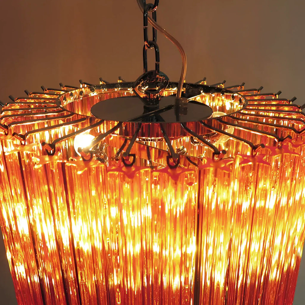 Murano Spiral Amber Prism Glass Chandelier product image