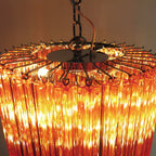 Murano Spiral Amber Prism Glass Chandelier product image