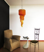 Murano Spiral Amber Prism Glass Chandelier additional product view