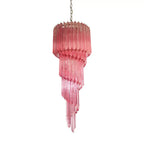 Murano Spiral Pink Prism Glass Chandelier product image