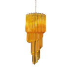 Murano Spiral Prisms Amber Chandelier product image