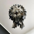 Murano Spiral Prisms Smoked Chandelier product image