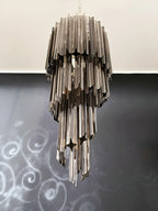 Murano Spiral Prisms Smoked Chandelier product image
