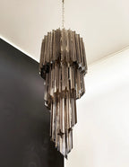 Murano Spiral Prisms Smoked Chandelier product image