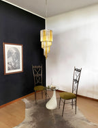 Murano Spiral Prisms Transparent Amber Chandelier additional product view