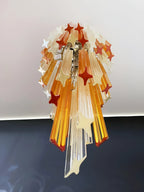 Murano Spiral Prisms Transparent Amber Chandelier product image