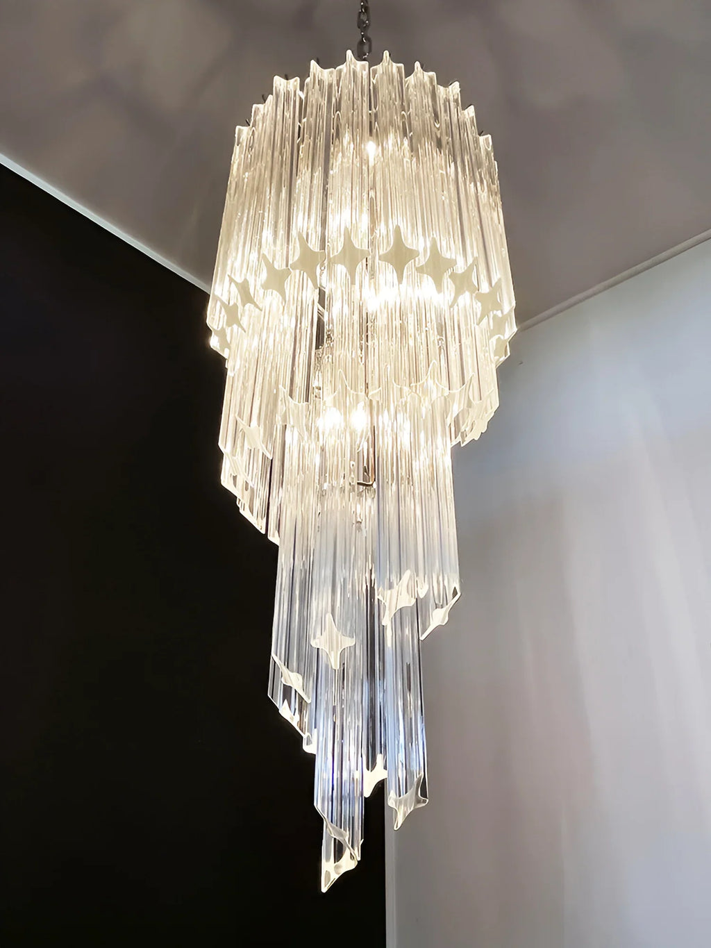 Murano Spiral Prisms Transparent Chandelier product image