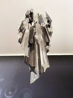 Murano Spiral Prisms Transparent Smoked Chandelier product image