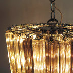 Murano Spiral Transparent Smoked Prism Glass Chandelier product image