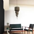 Murano Spiral Transparent Smoked Prism Glass Chandelier product image