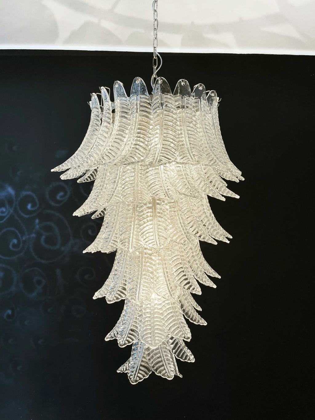 Murano Transparent Felch Spiral Chandelier product image