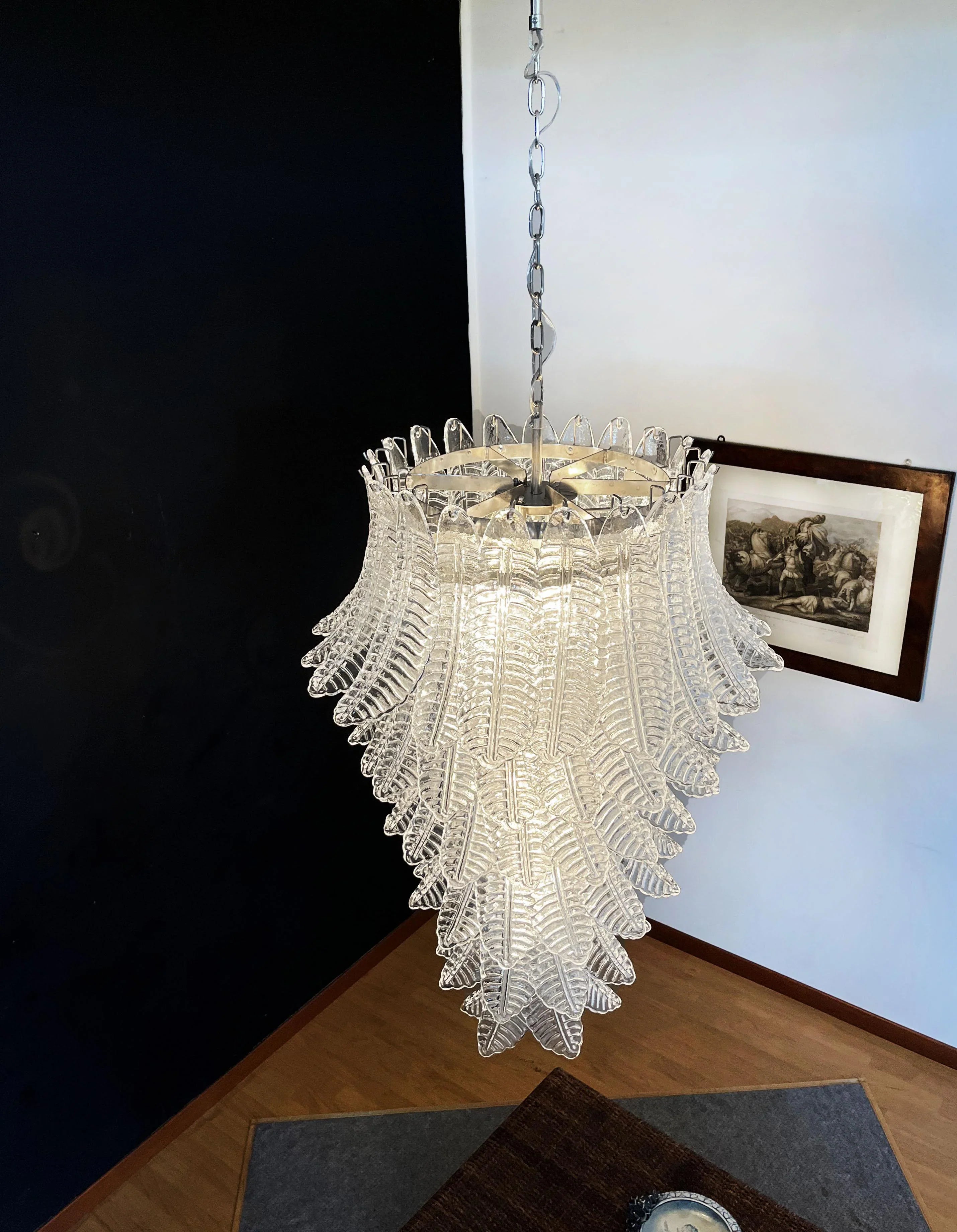 Murano Transparent Felch Spiral Chandelier product image