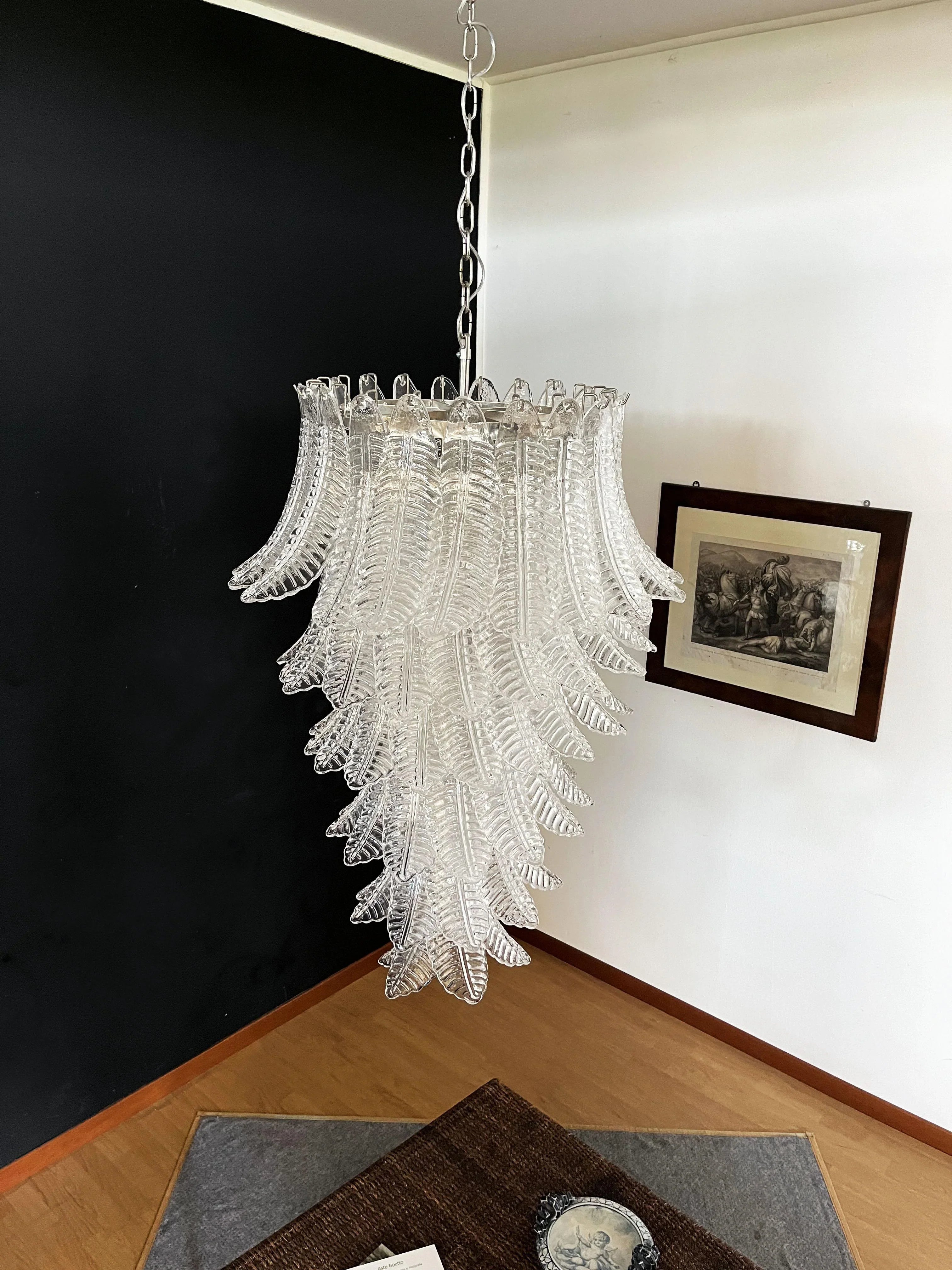Murano Transparent Felch Spiral Chandelier product image