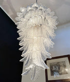 Murano Transparent Felch Spiral Chandelier product image
