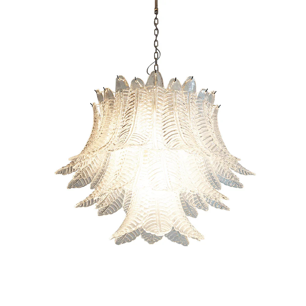 Murano Transparent Ferns Glass Chandelier product image