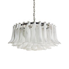 Murano Transparent Glass Petal Chandelier by Bling Lighting Studio