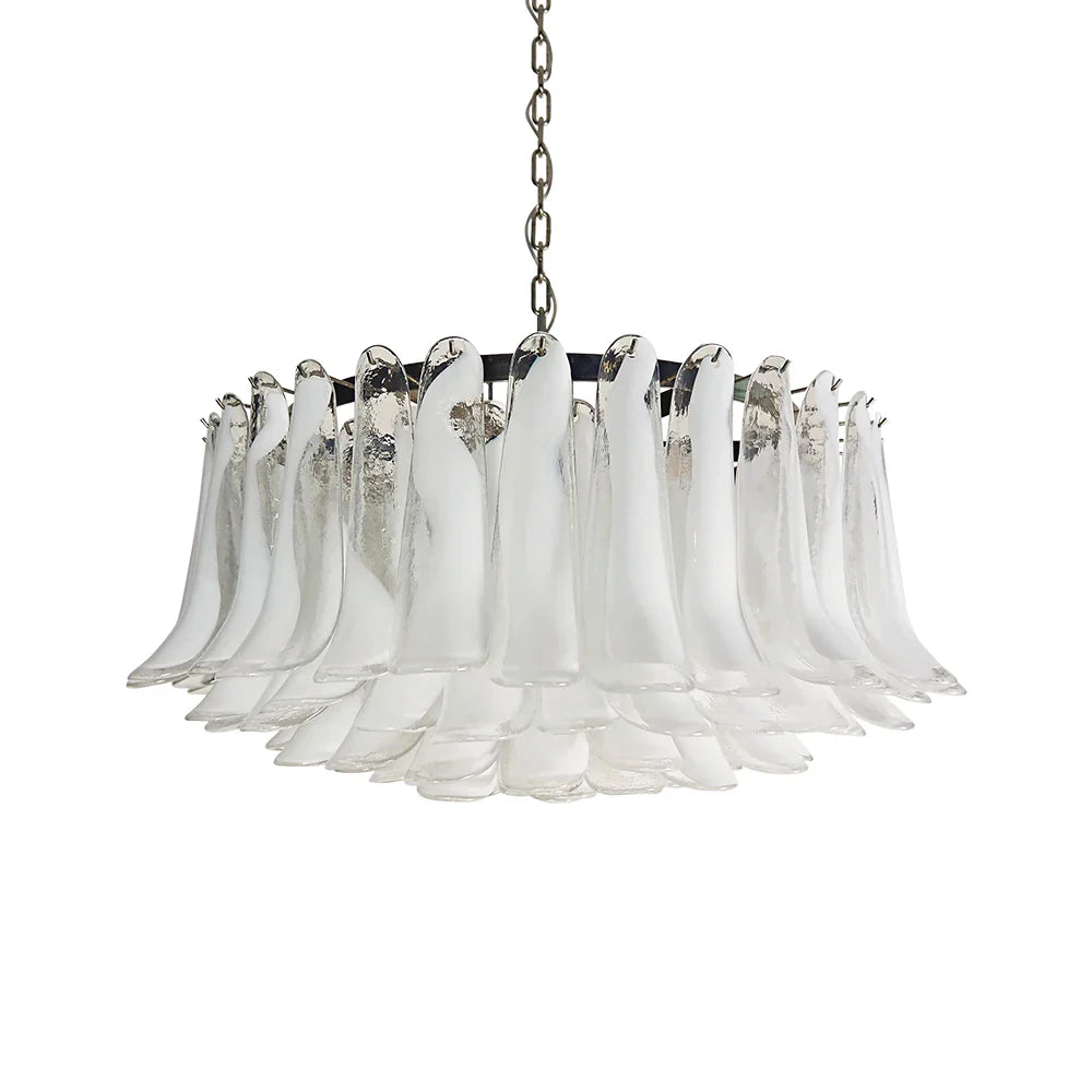 Murano Transparent Glass Petal Chandelier product image
