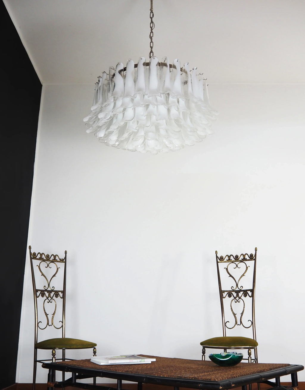 Murano Transparent Glass Petal Chandelier product image