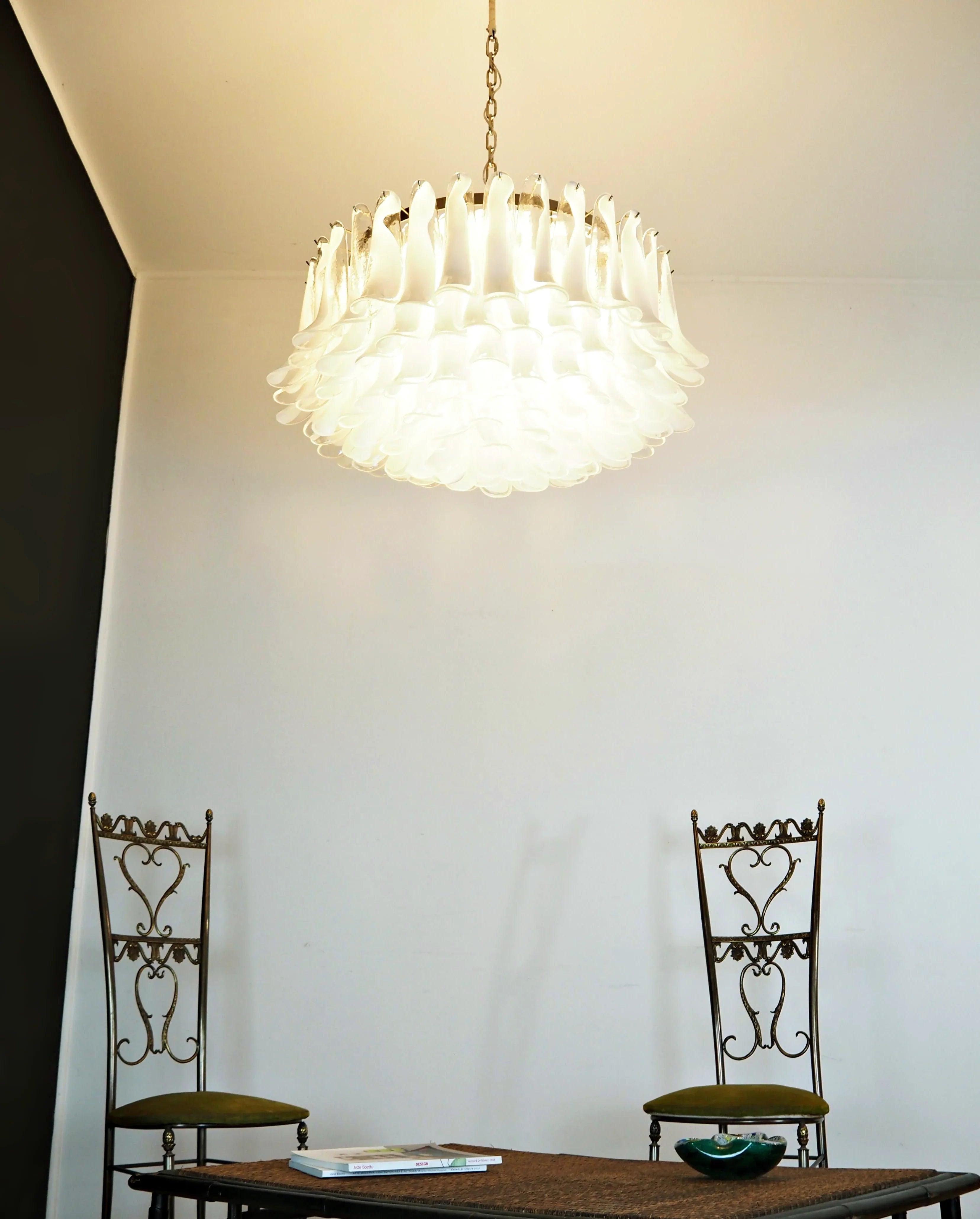 Murano Transparent Glass Petal Chandelier additional product view
