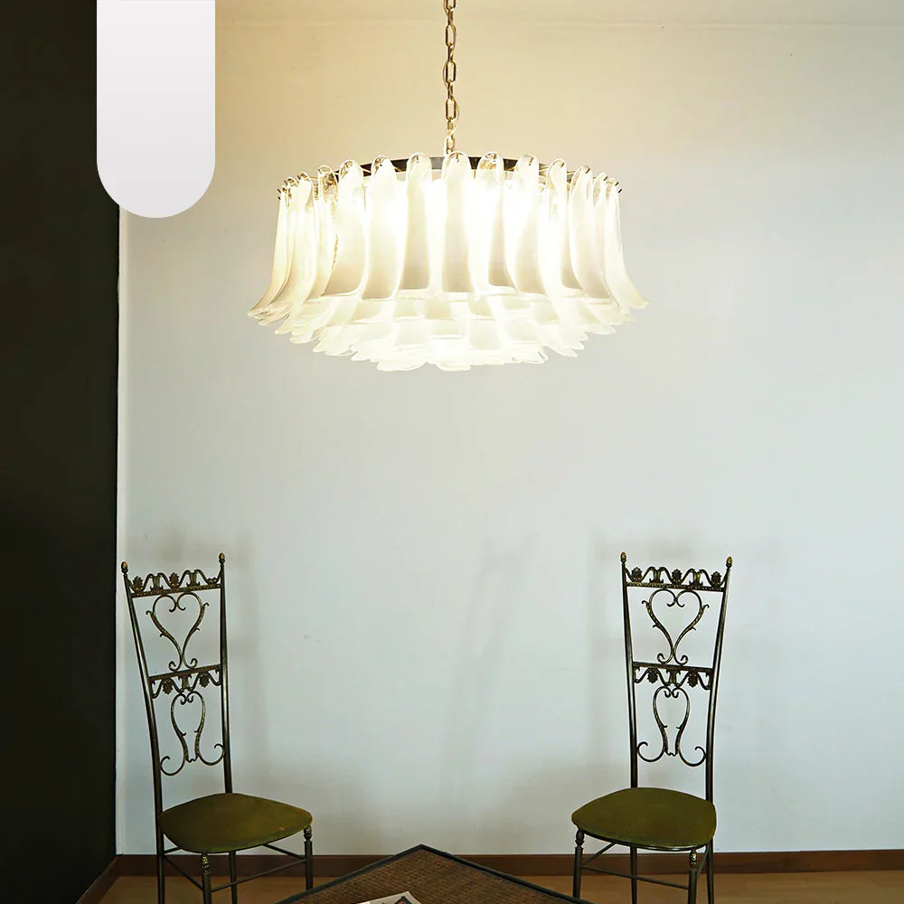 Murano Transparent Glass Petal Chandelier product image