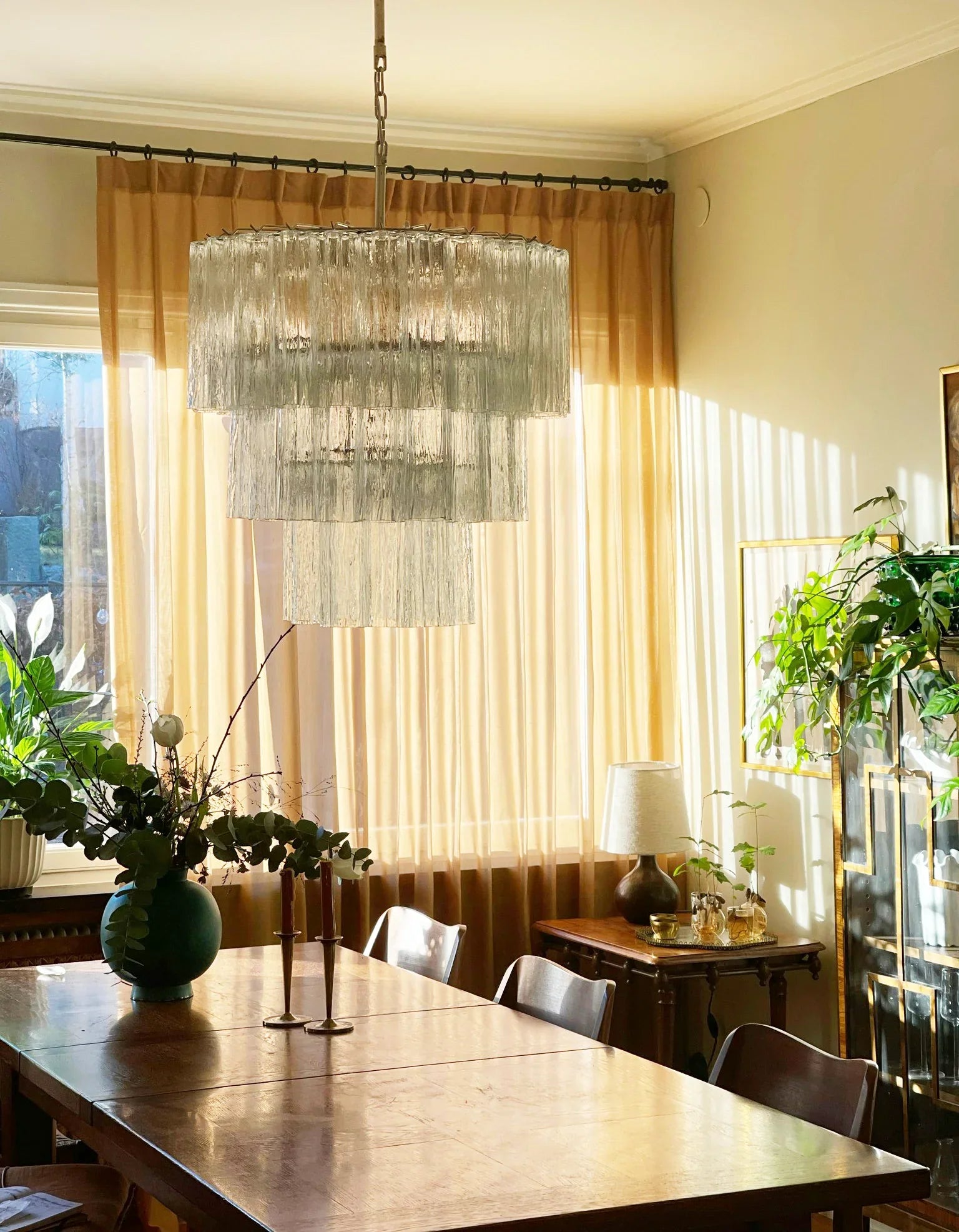 Murano Transparent Glass Tube Chandelier product image