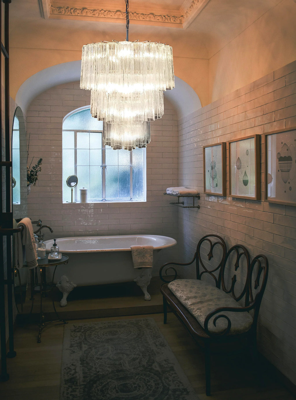 Murano Transparent Glass Tube Chandelier product image