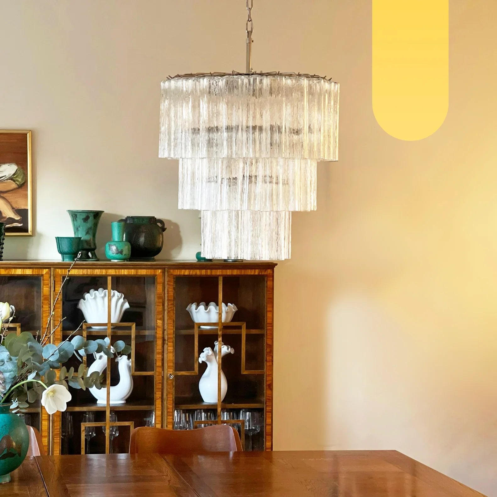 Murano Transparent Glass Tube Chandelier product image