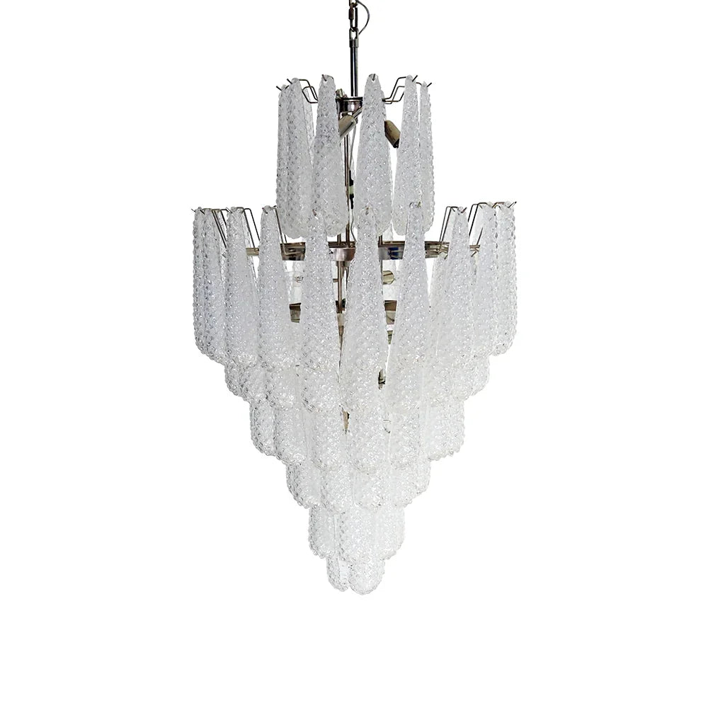 Murano Transparent Petals Glass Chandelier product image
