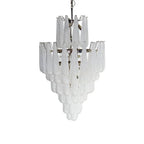 Murano Transparent Petals Glass Chandelier by Bling Lighting Studio