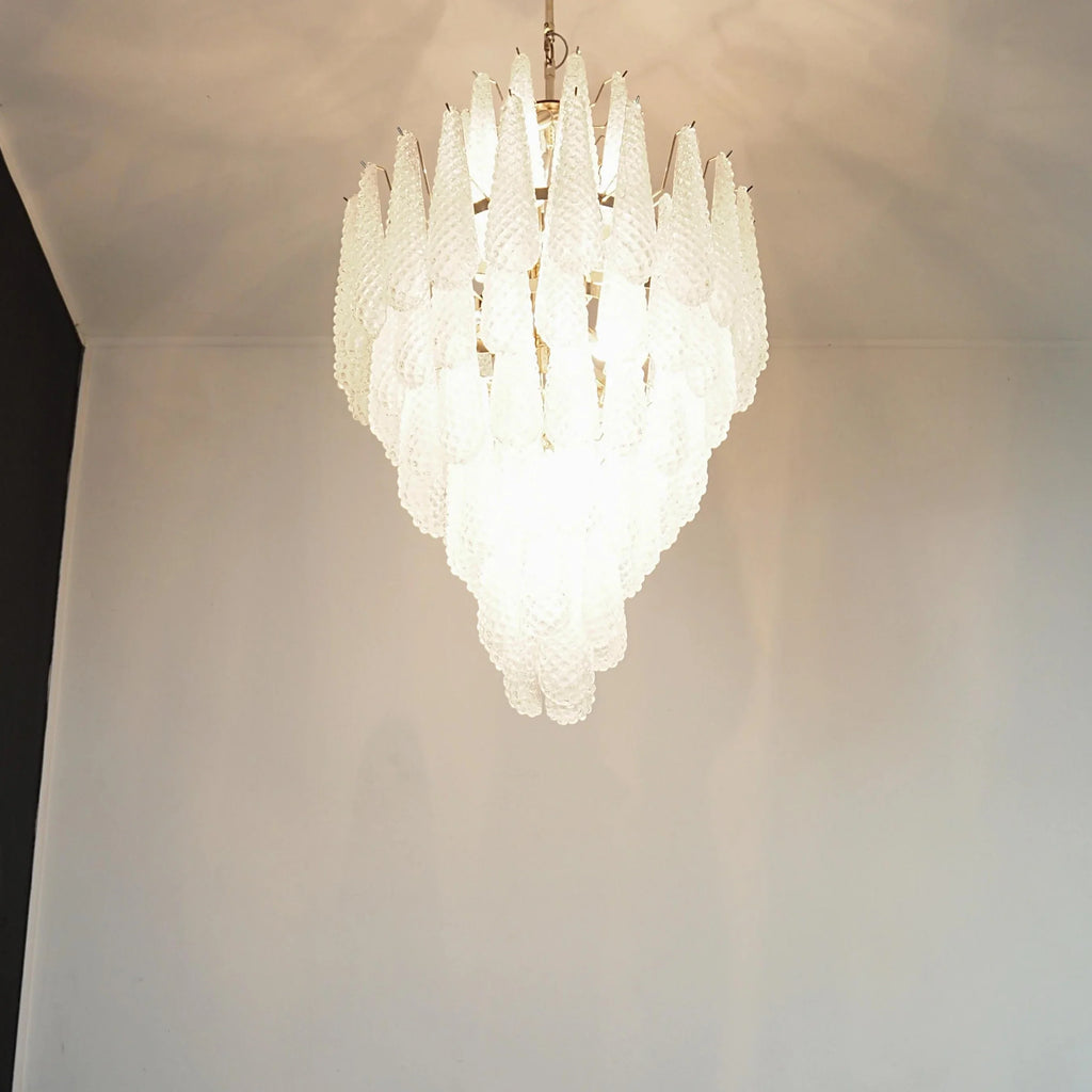 Murano Transparent Petals Glass Chandelier product image