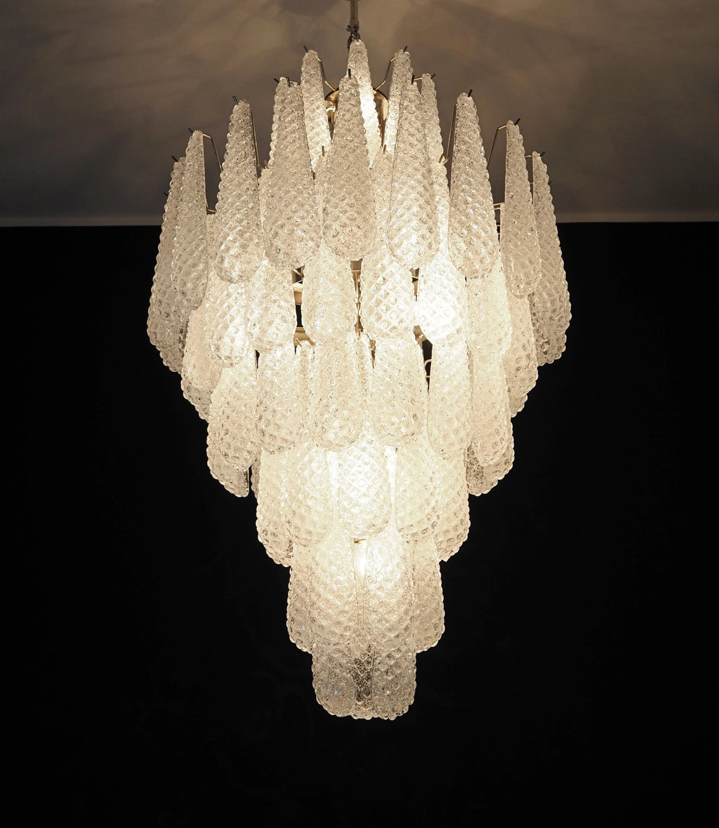 Murano Transparent Petals Glass Chandelier product image