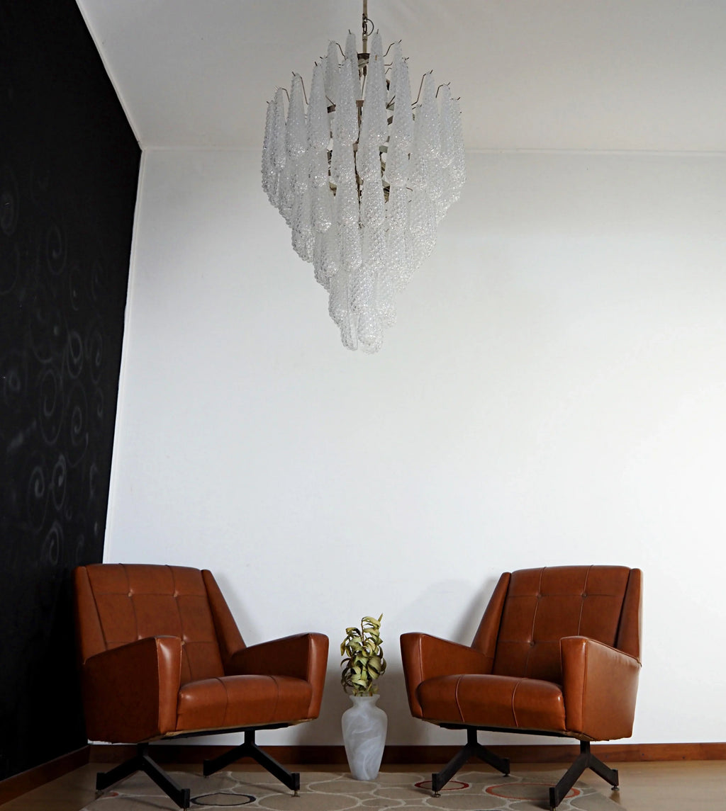 Murano Transparent Petals Glass Chandelier product image