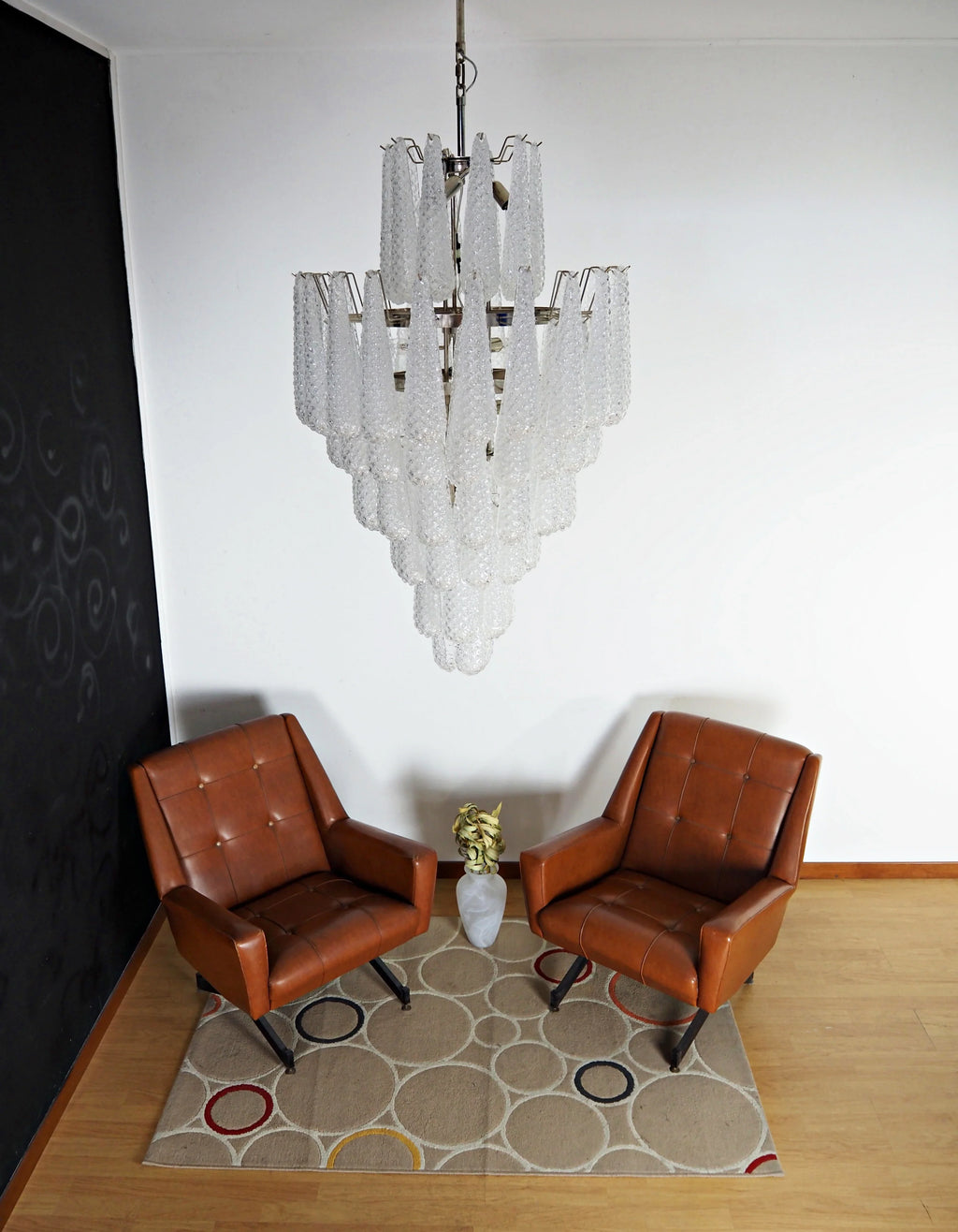 Murano Transparent Petals Glass Chandelier additional product view